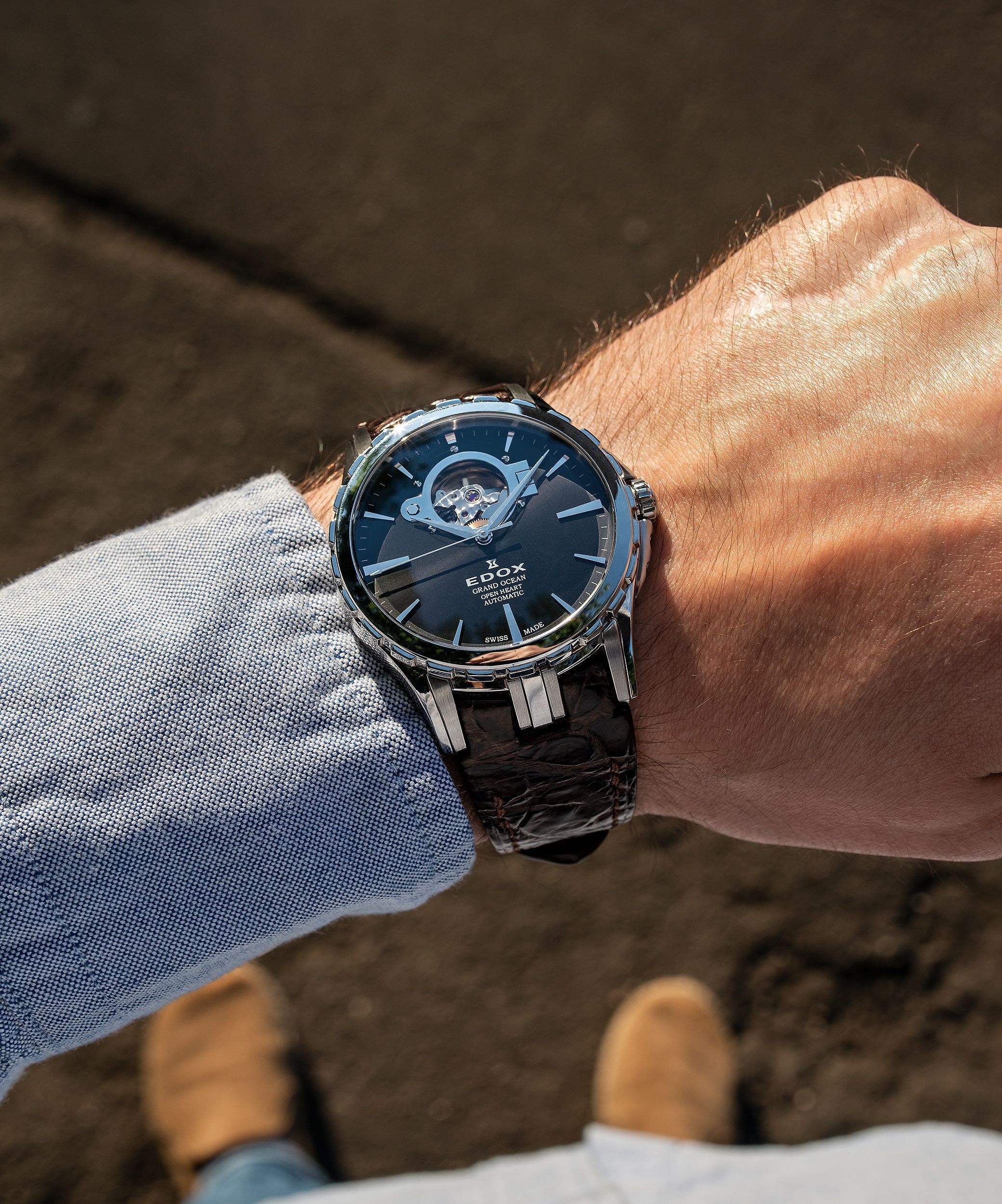 Наручные часы б/у Edox Grand Ocean Open Heart - купить