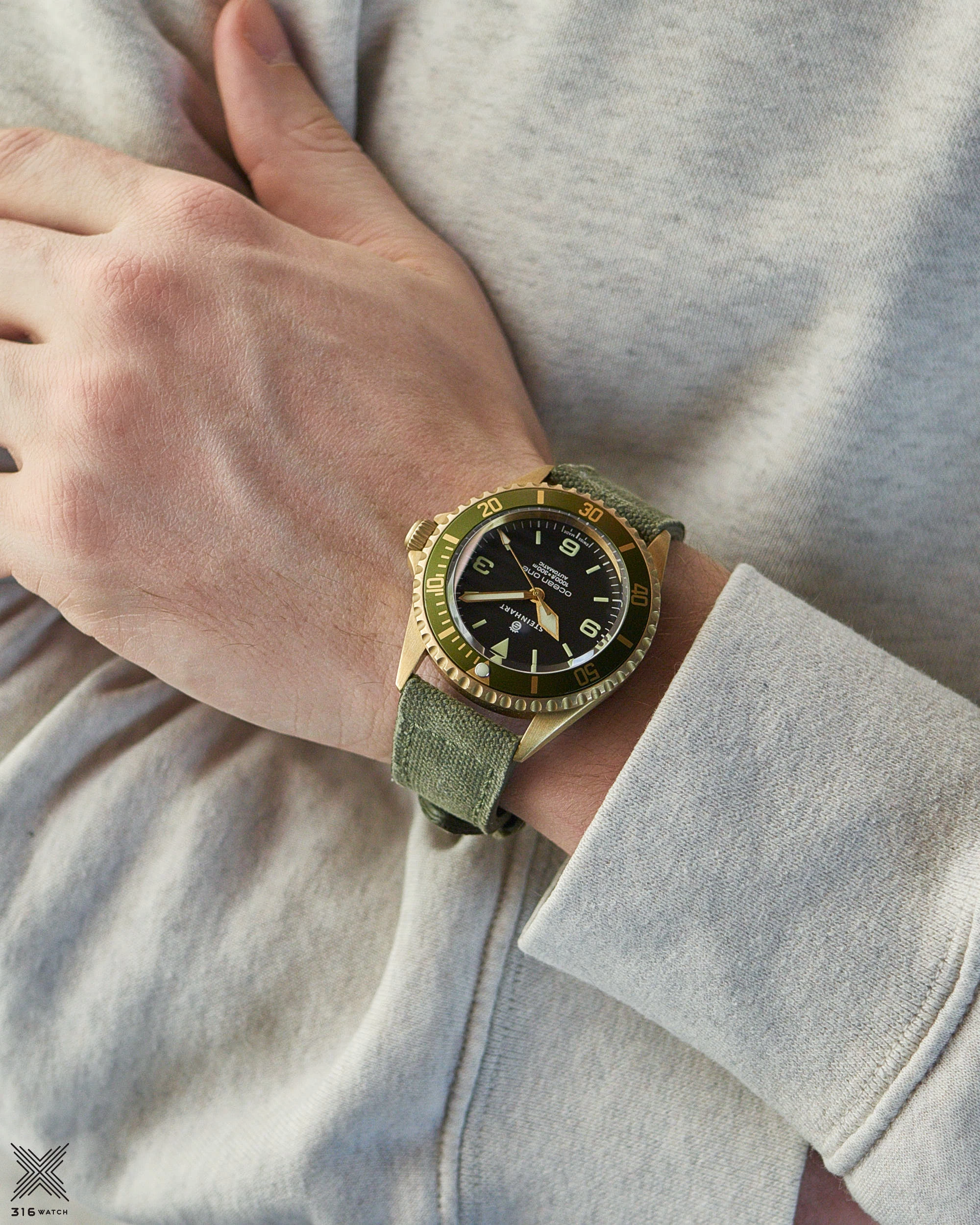 Steinhart Ocean One Bronze Green Diver Watch 103-0575