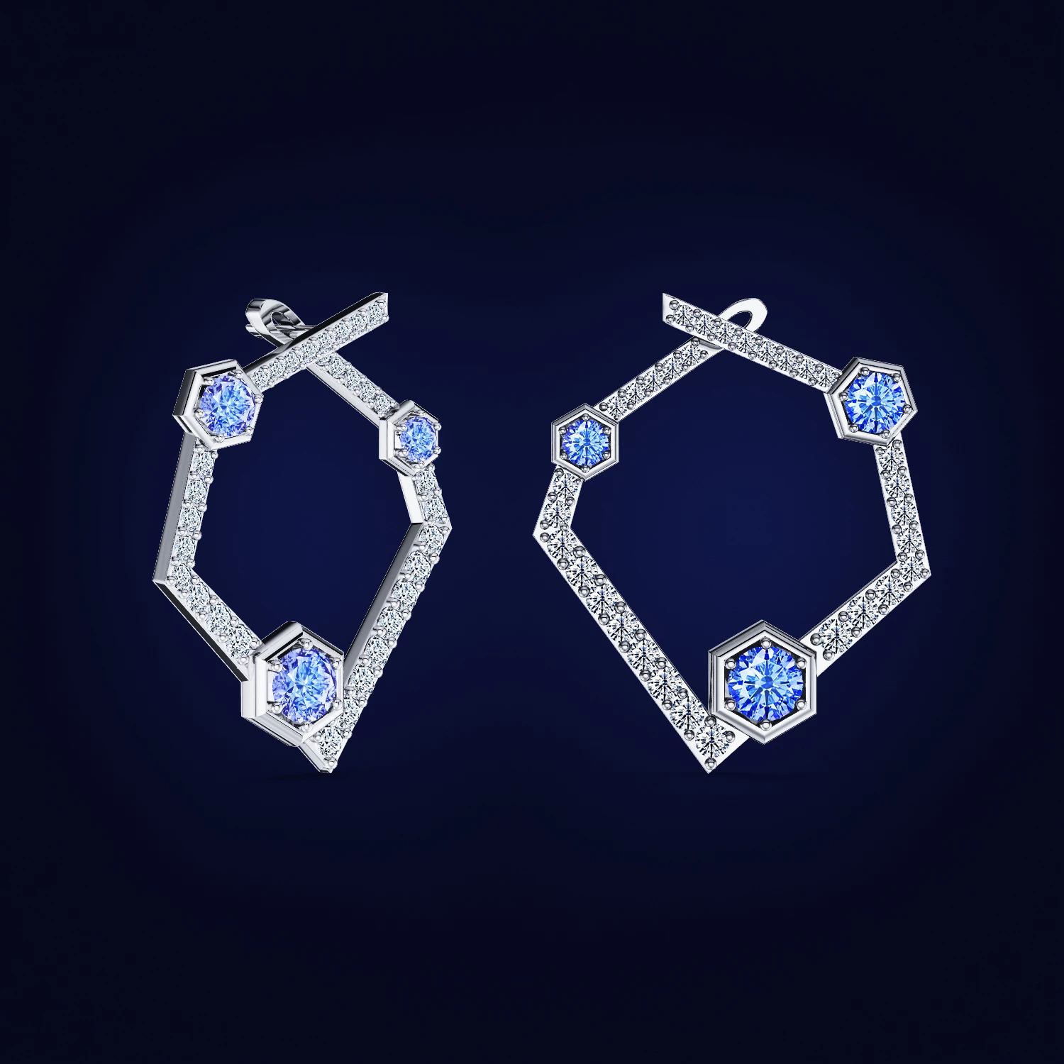 Серьги Alrosa Diamonds 1L202511S
