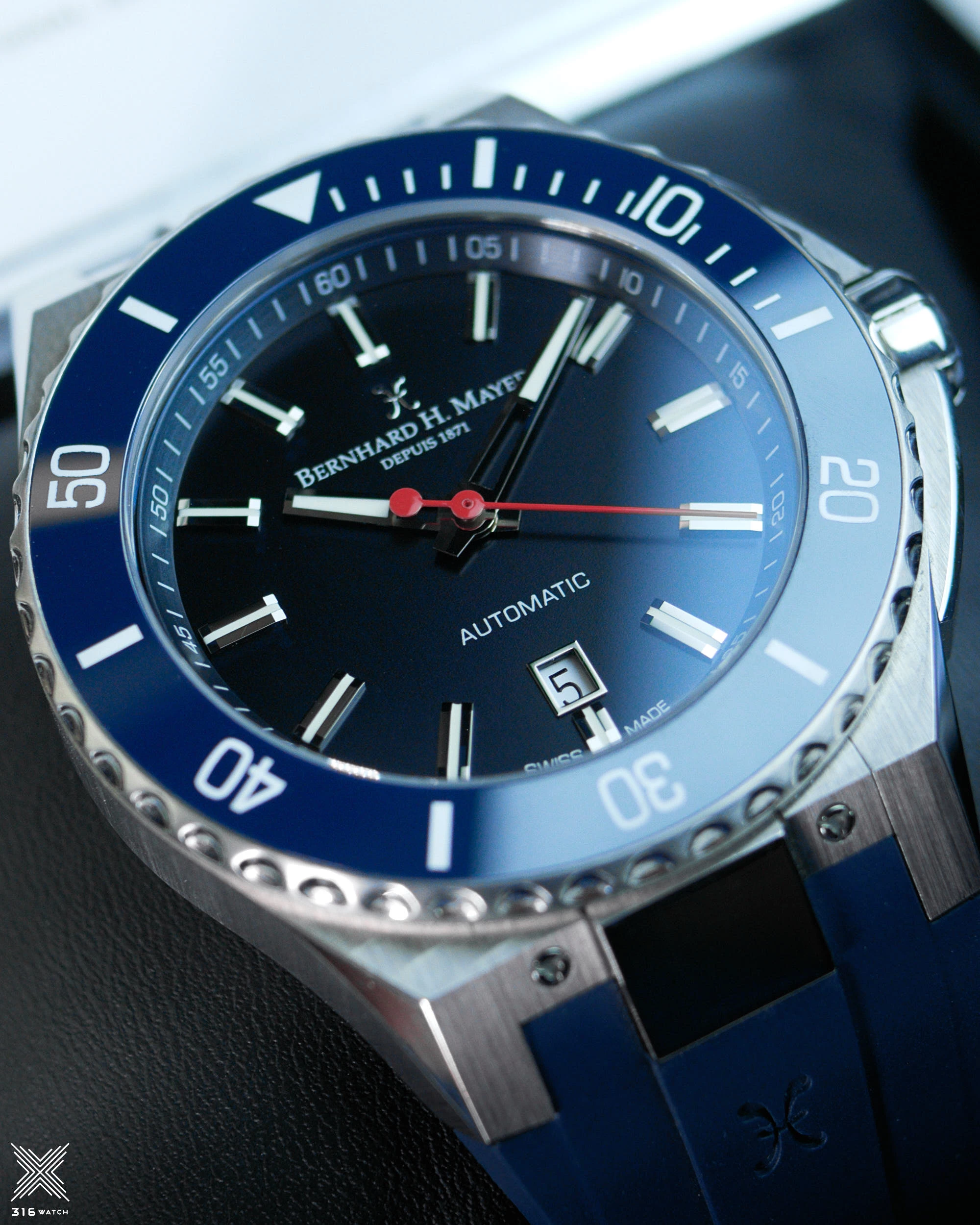 Bernhard H. Mayer Blue Ceramic Limited Edition PowerMaster Blue BH44T/CW