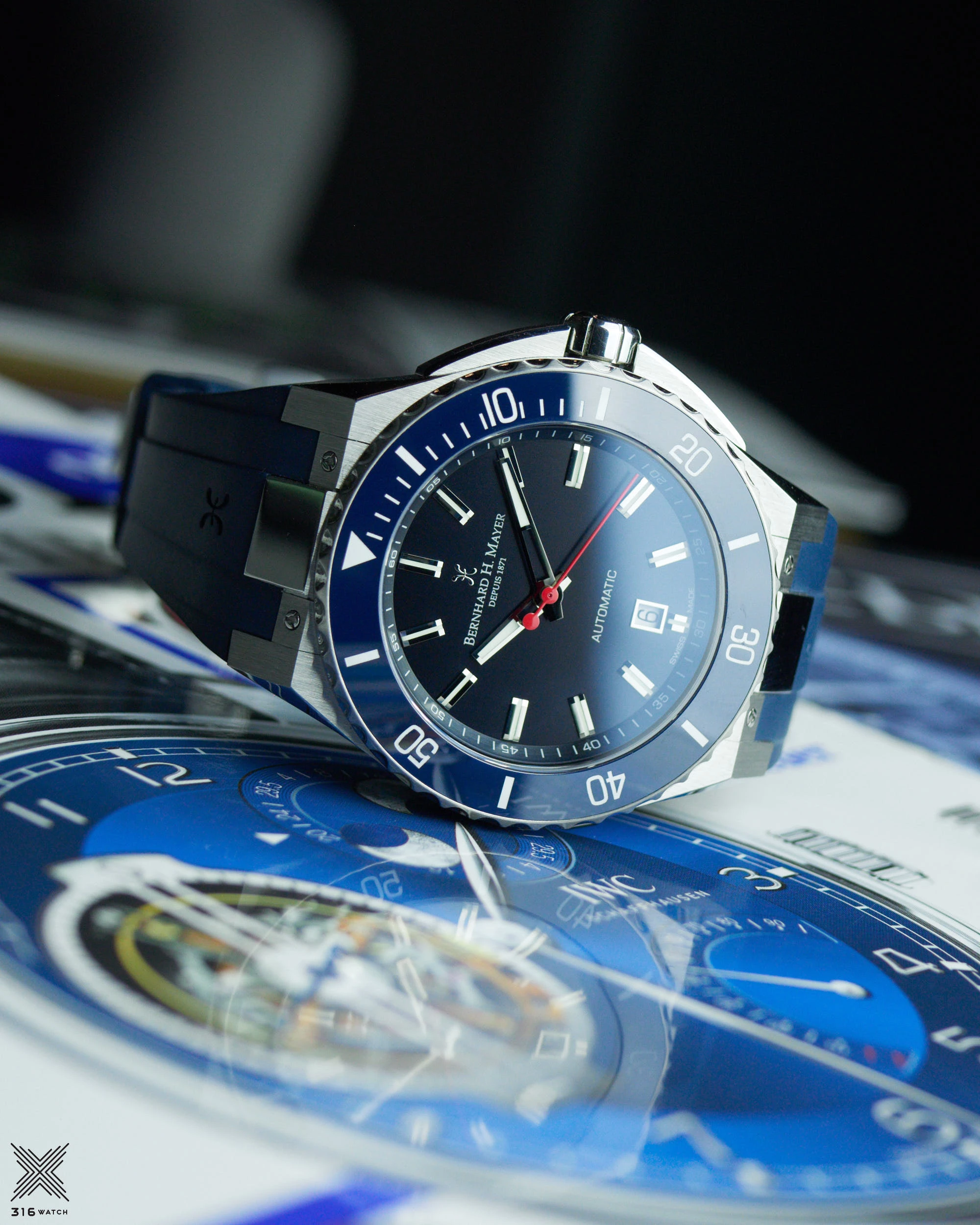 Bernhard H. Mayer Blue Ceramic Limited Edition PowerMaster Blue BH44T/CW