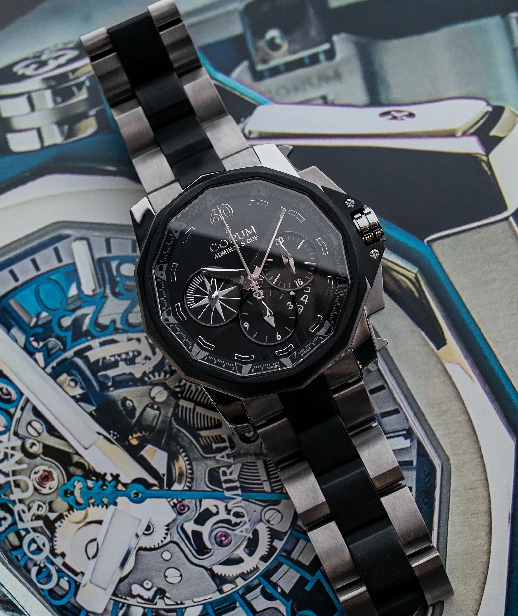 Corum Admiral’s Cup Challenger Chrono 48 Titanium 753.935.06/V791 AN52